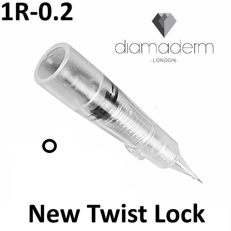 Diamaderm Round Liners Needles Twist 10pc 1R-0.2 date Exp training only image 0