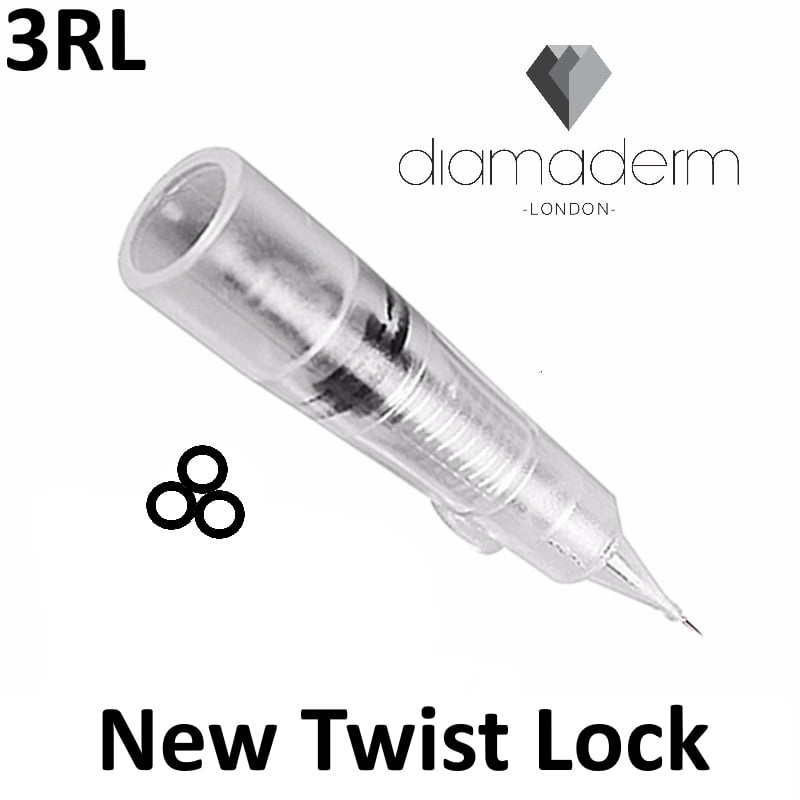 Diamaderm Round Liners Needles Twist 10pc 3RL image 0