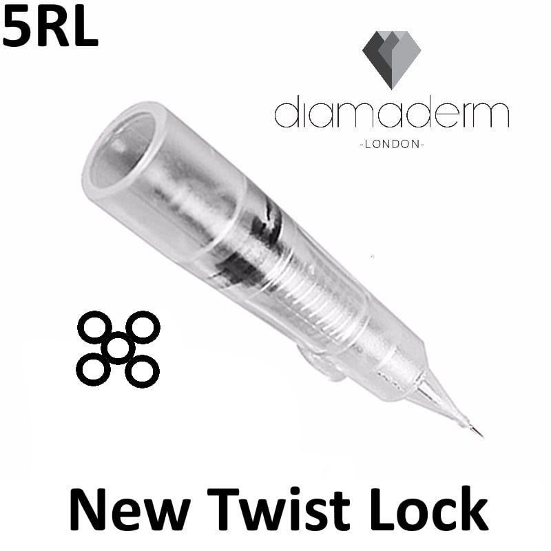 Diamaderm Round Liners Needles Twist 10pc 5RL image 0