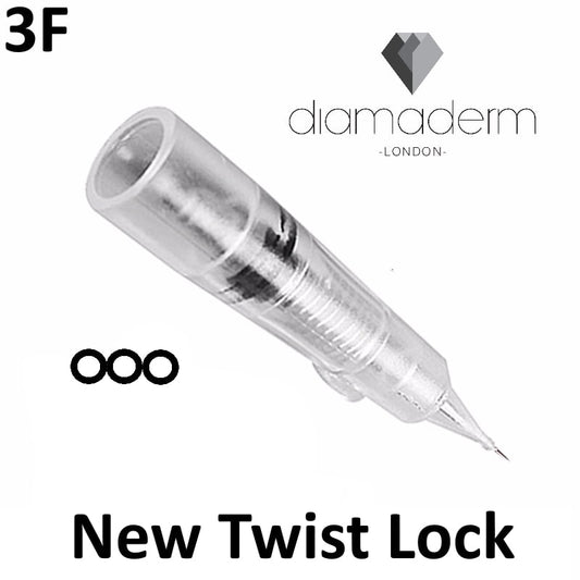 Diamaderm Flat Needles Twist 10pc 3F date Exp training only image 0